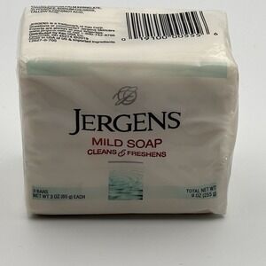 Jergens Mild Soap Pure & Natural Bars - 3 Bars - 3oz Each (9oz total)